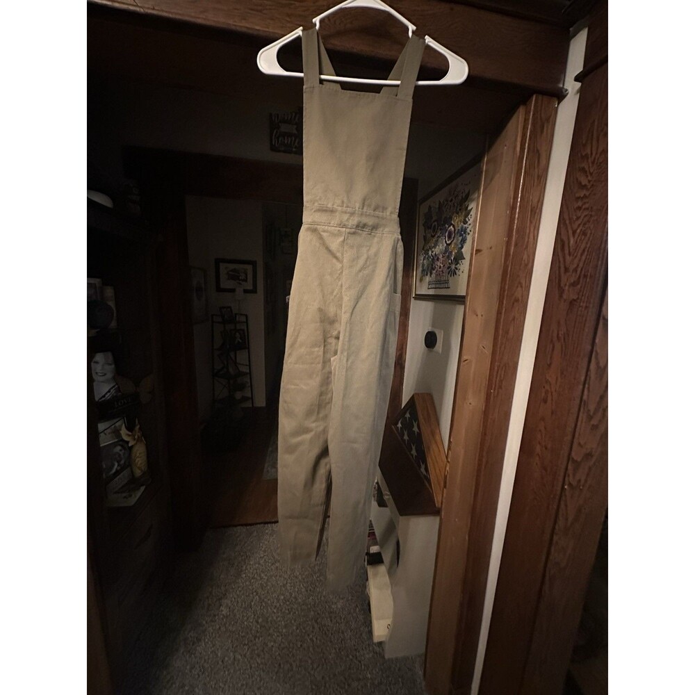 The Sunday Collective Green Cotton Overall Jumpsuit 10-11 Sustainably Sourced